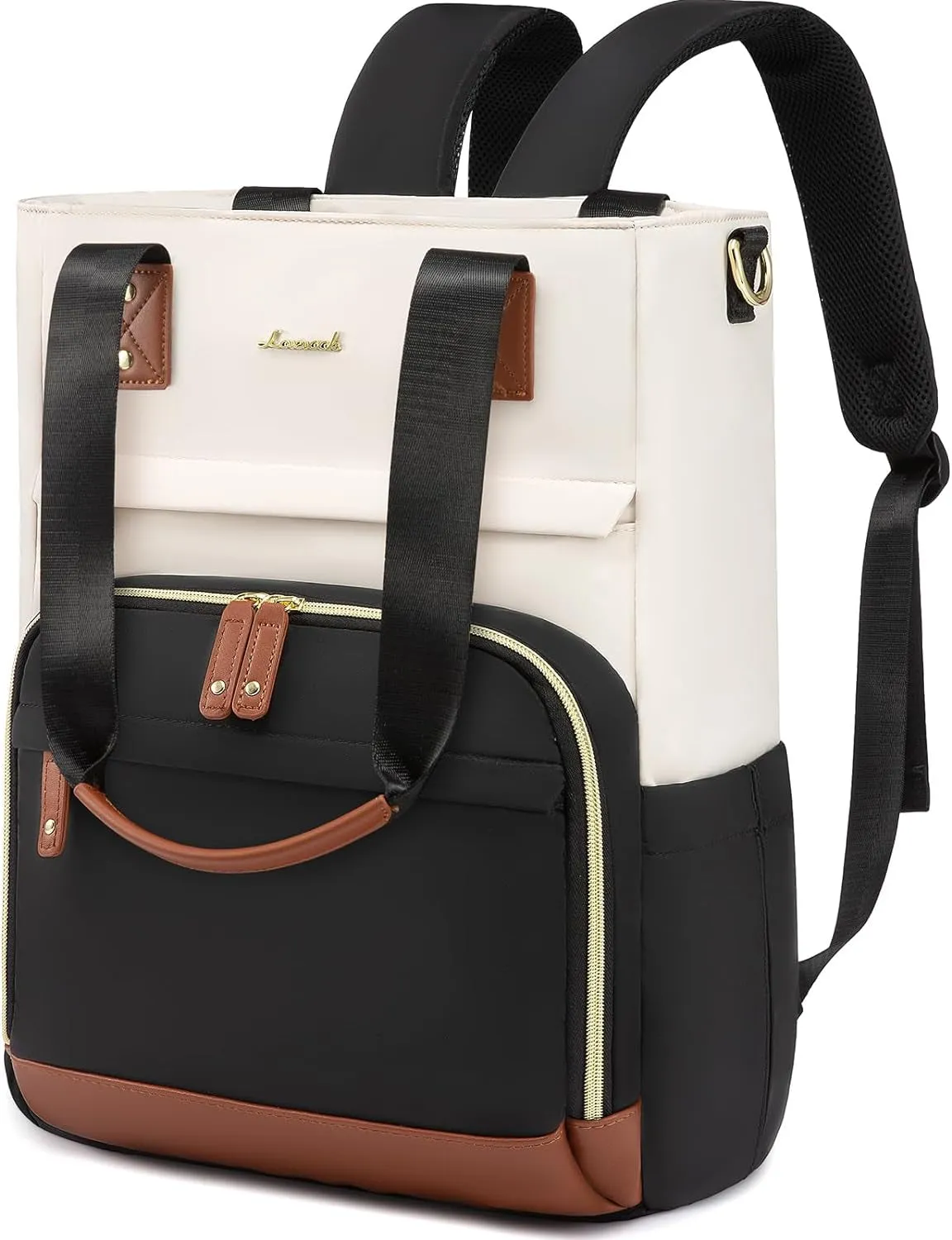 LOVEVOOK Laptop Backpack for Women Work Laptop Bag Stylish Teacher Backpack Business Computer Bags College Laptop Rucksack, Polka-Pink