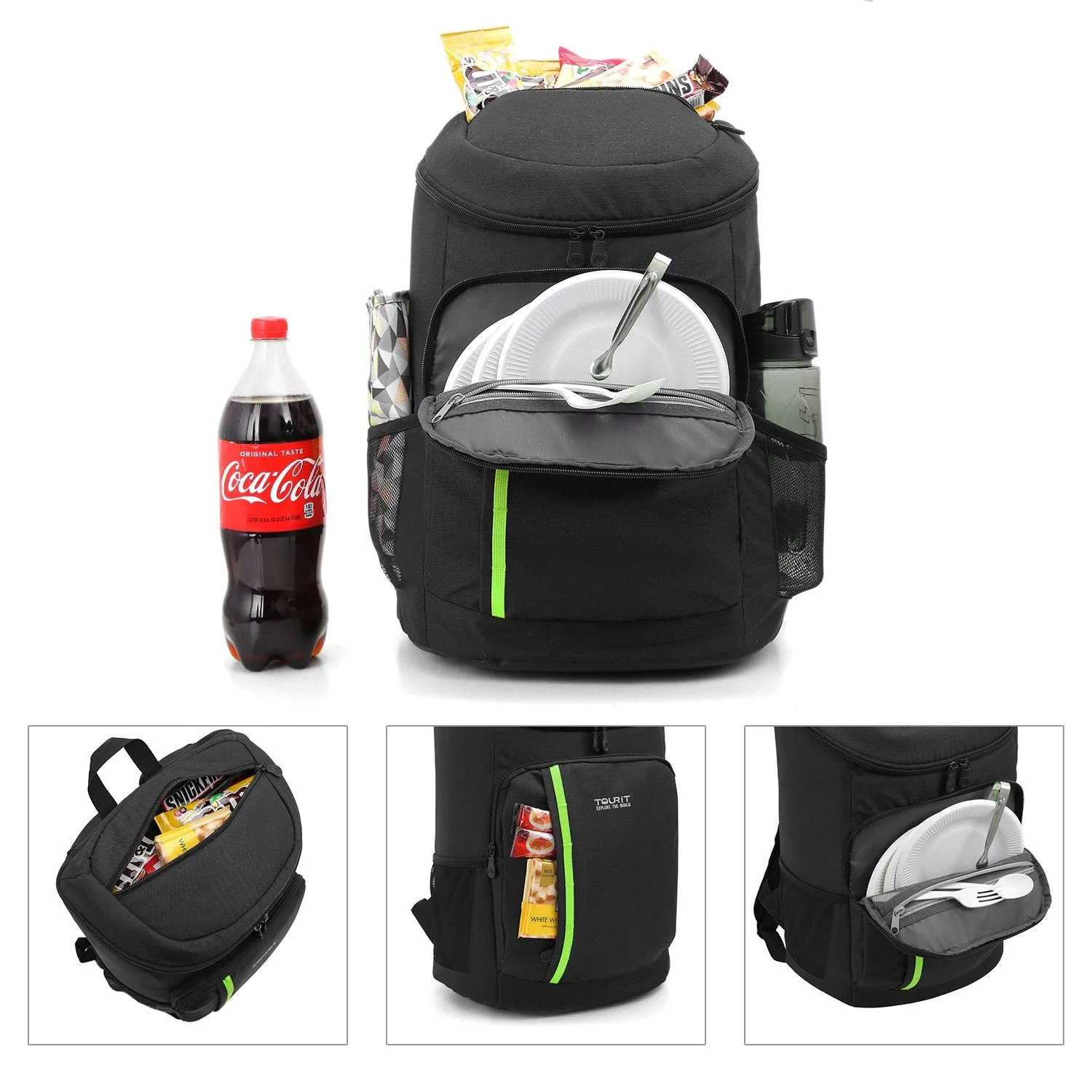 TOURIT Cooler Backpack 30 Cans Lightweight Insulated Backpack Cooler Leak-Proof Soft Cooler Bag Large Capacity for Men Women to Picnics, Camping, Hiking, Beach, Park or Day Trips